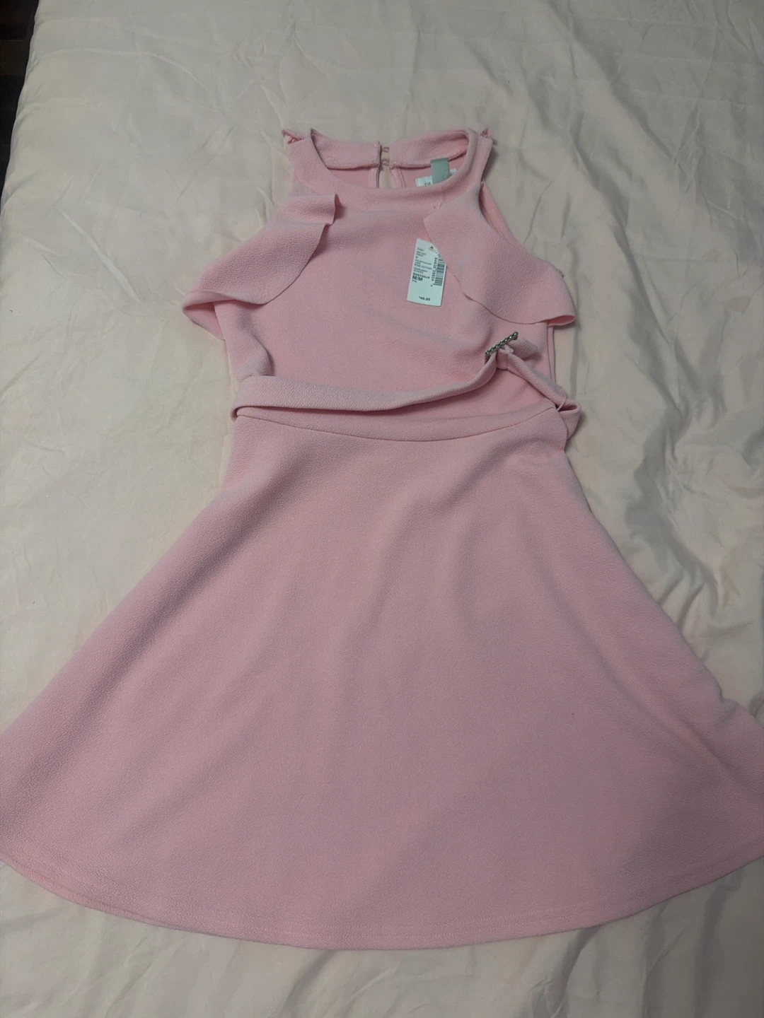 Pink Dress with Ruffle Detail - M/M