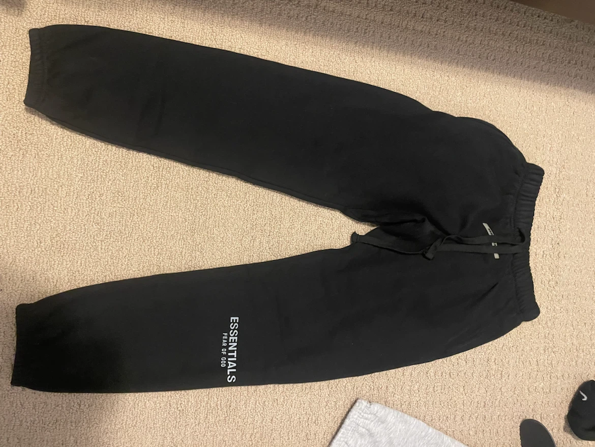 Black Fear of God Essentials Sweatpants