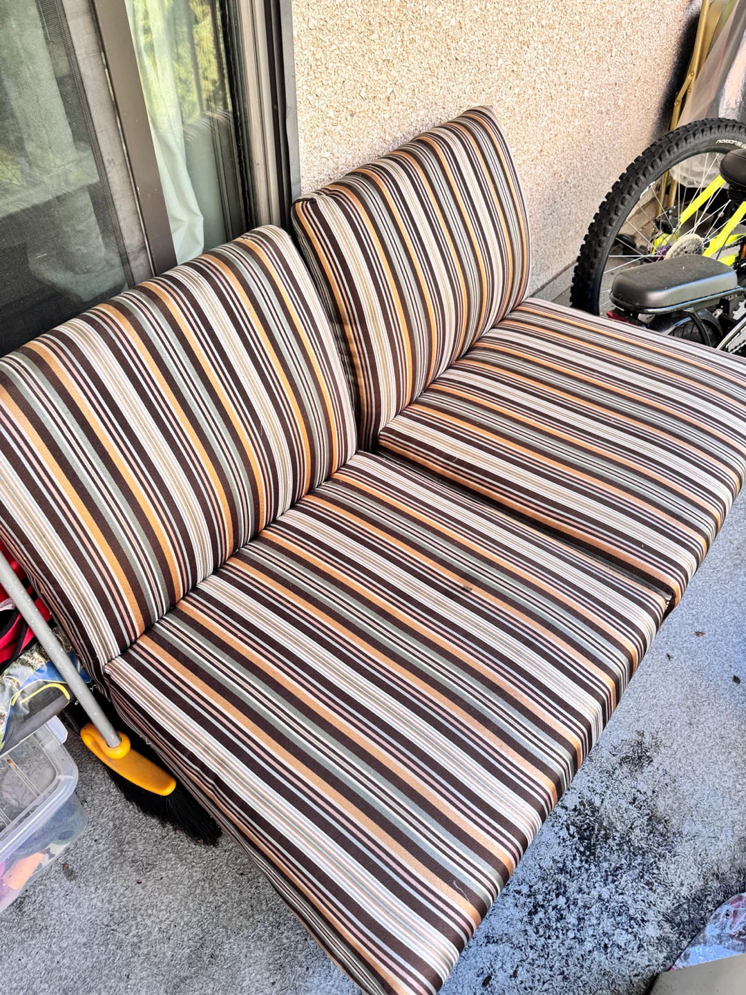 Striped Loveseat Sofa