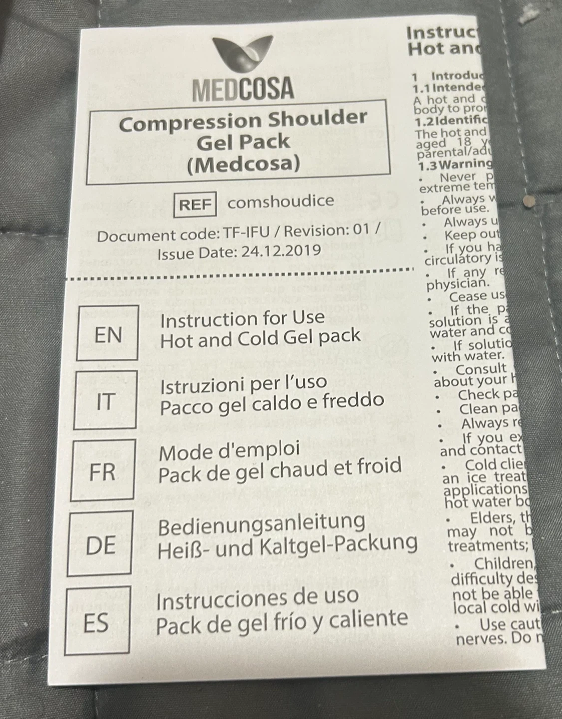 MEDCOSA Compression Shoulder Hot or Cold Gel Pack Wrap - photo 4