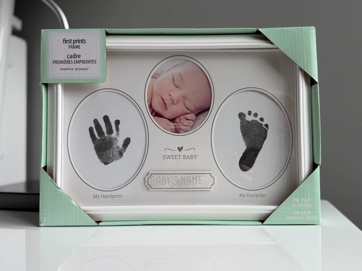 Stepping Stones First Prints Baby Handprint & Footprint Frame