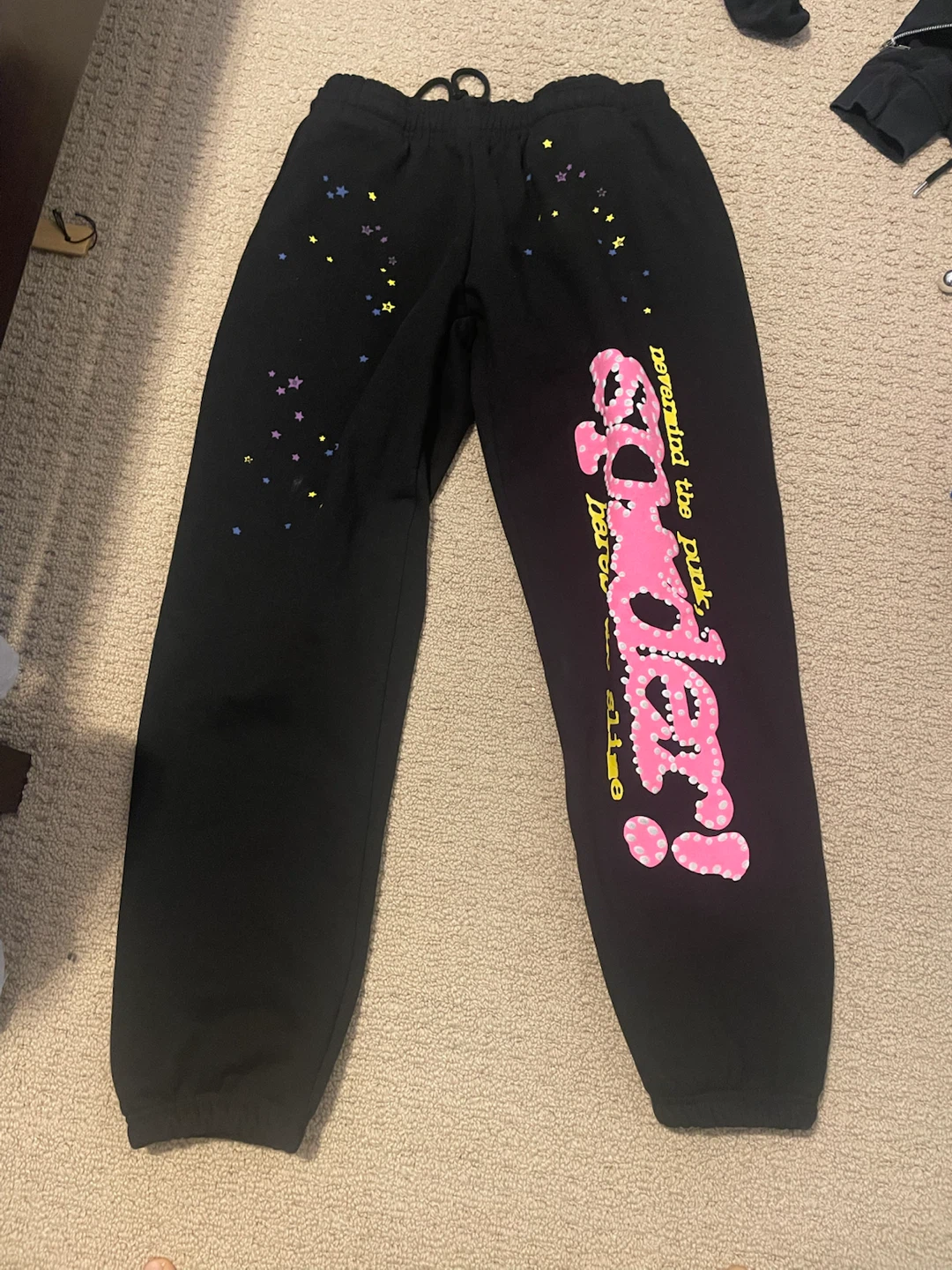 Black spider pants