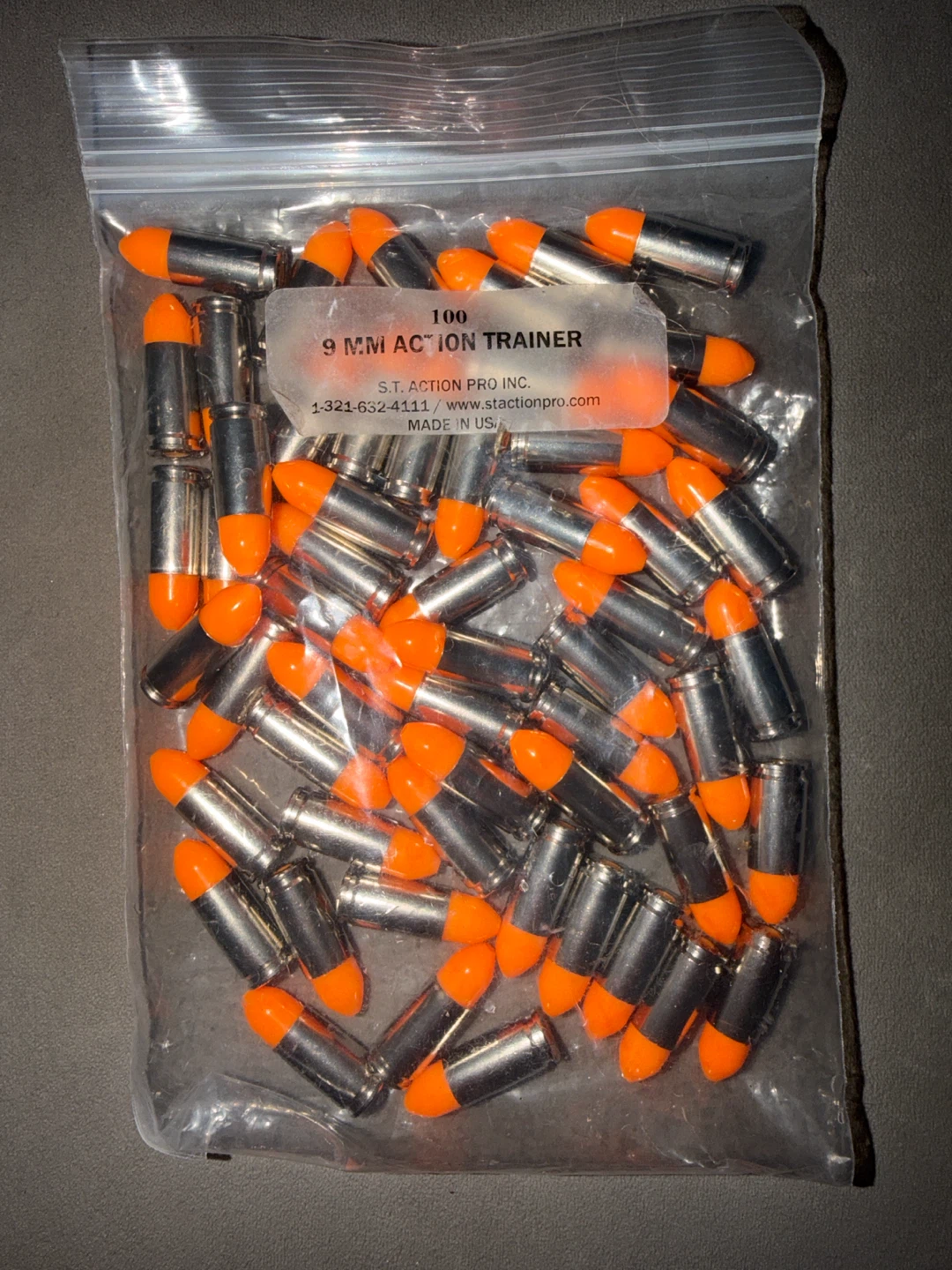 S.T. Action Pro 9MM Action Trainer Rounds