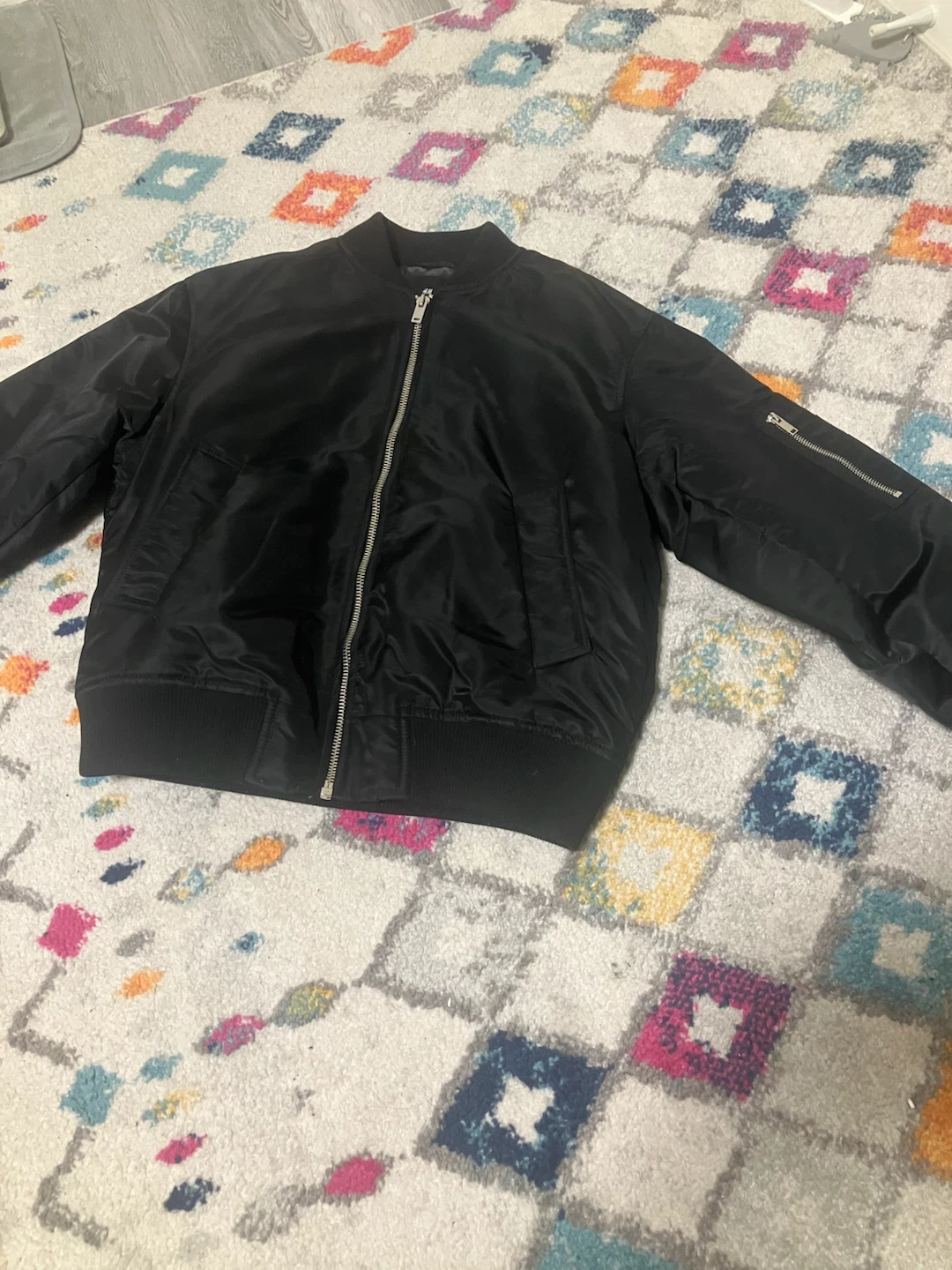 H&M Black Bomber Jacket - Size S - photo 2