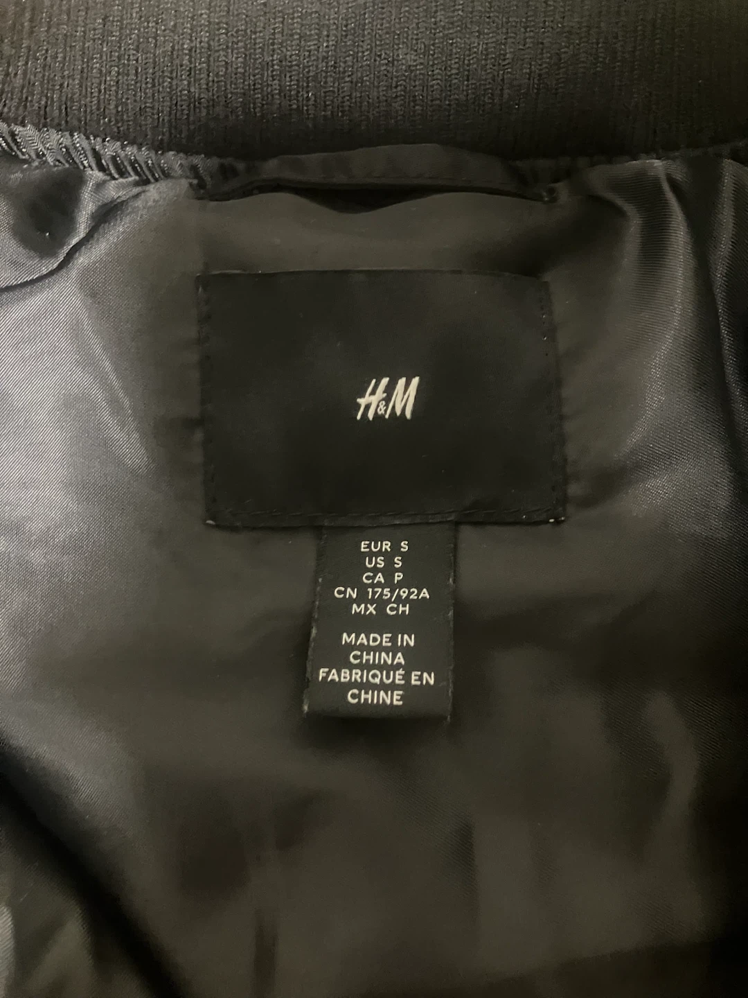 H&M Black Bomber Jacket - Size S - photo 3