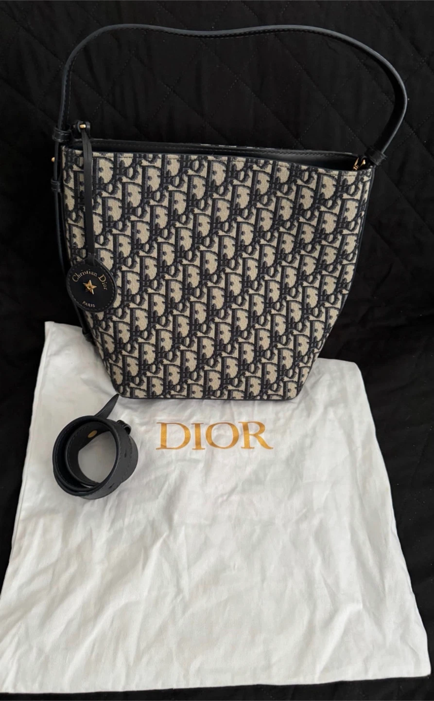 Christian Dior Canvas Oblique Bucket Bag