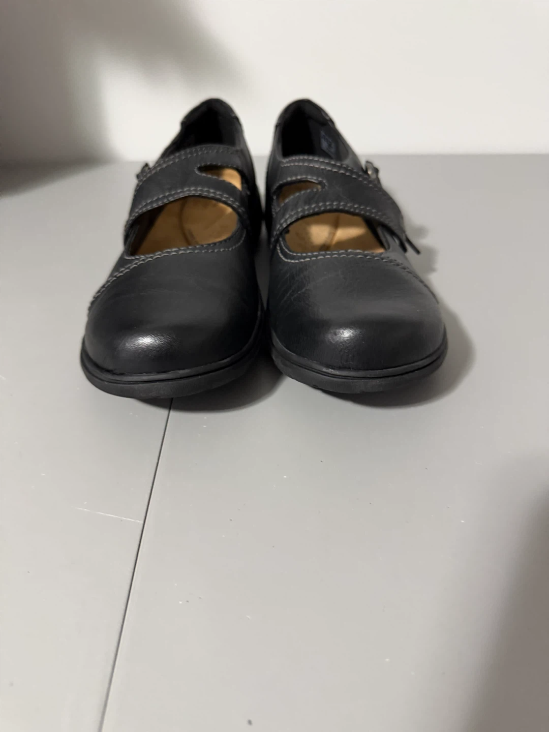Clarks Collection Black Leather Mary Jane Shoes 12N - photo 2