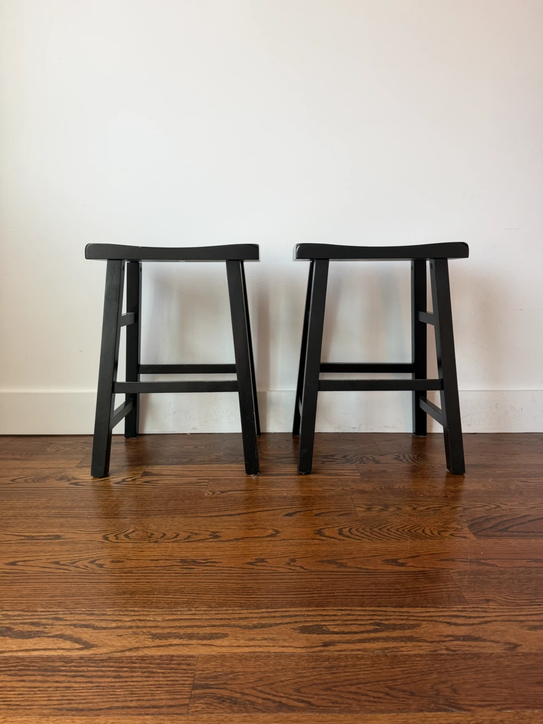 Set of 2 Black Stools