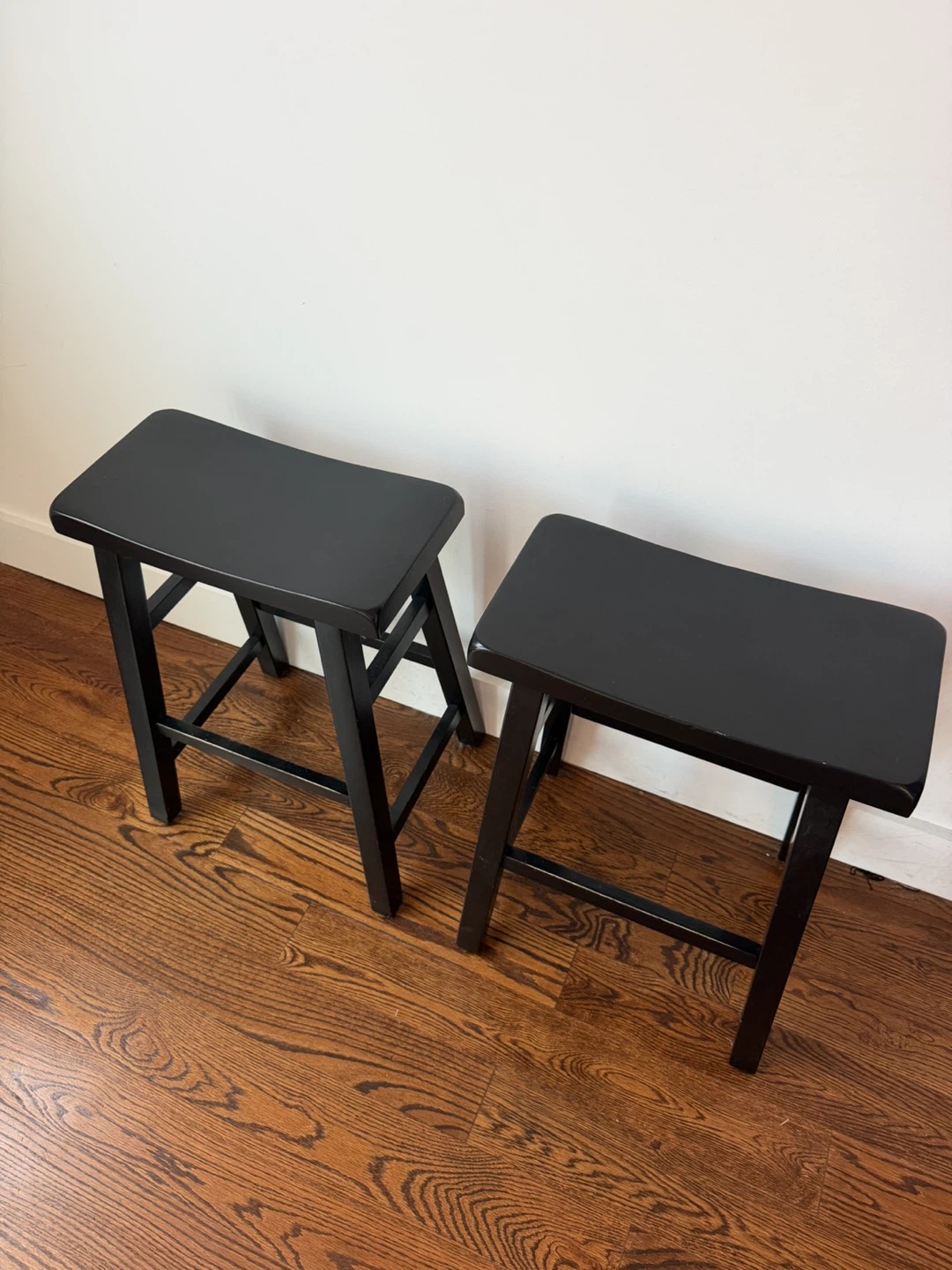 Set of 2 Black Stools - photo 3