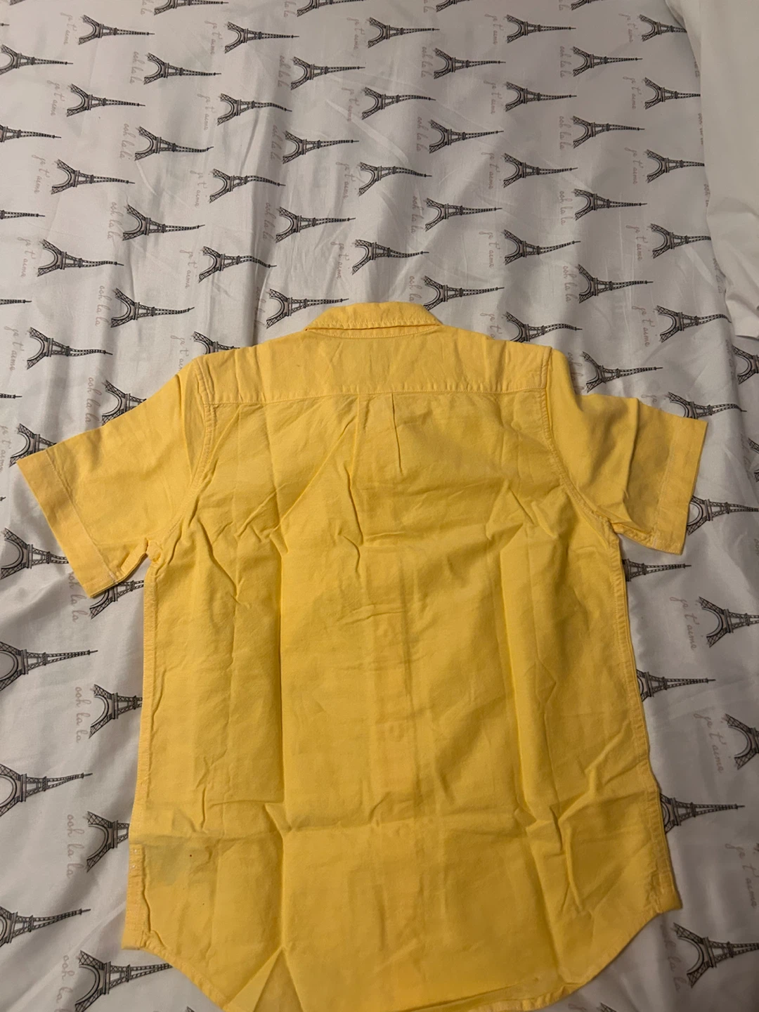 Gap Yellow Short Sleeve Button-Up Shirt - photo 2