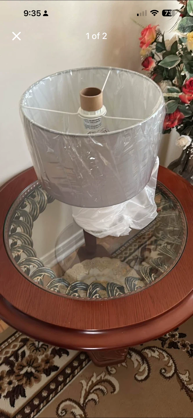 2 Gray Lamp Shade