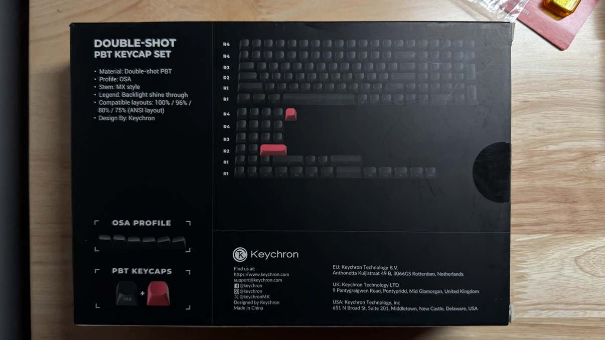 Keychron OSA Profile Double-Shot PBT Black Side-Printed Keycaps - photo 2