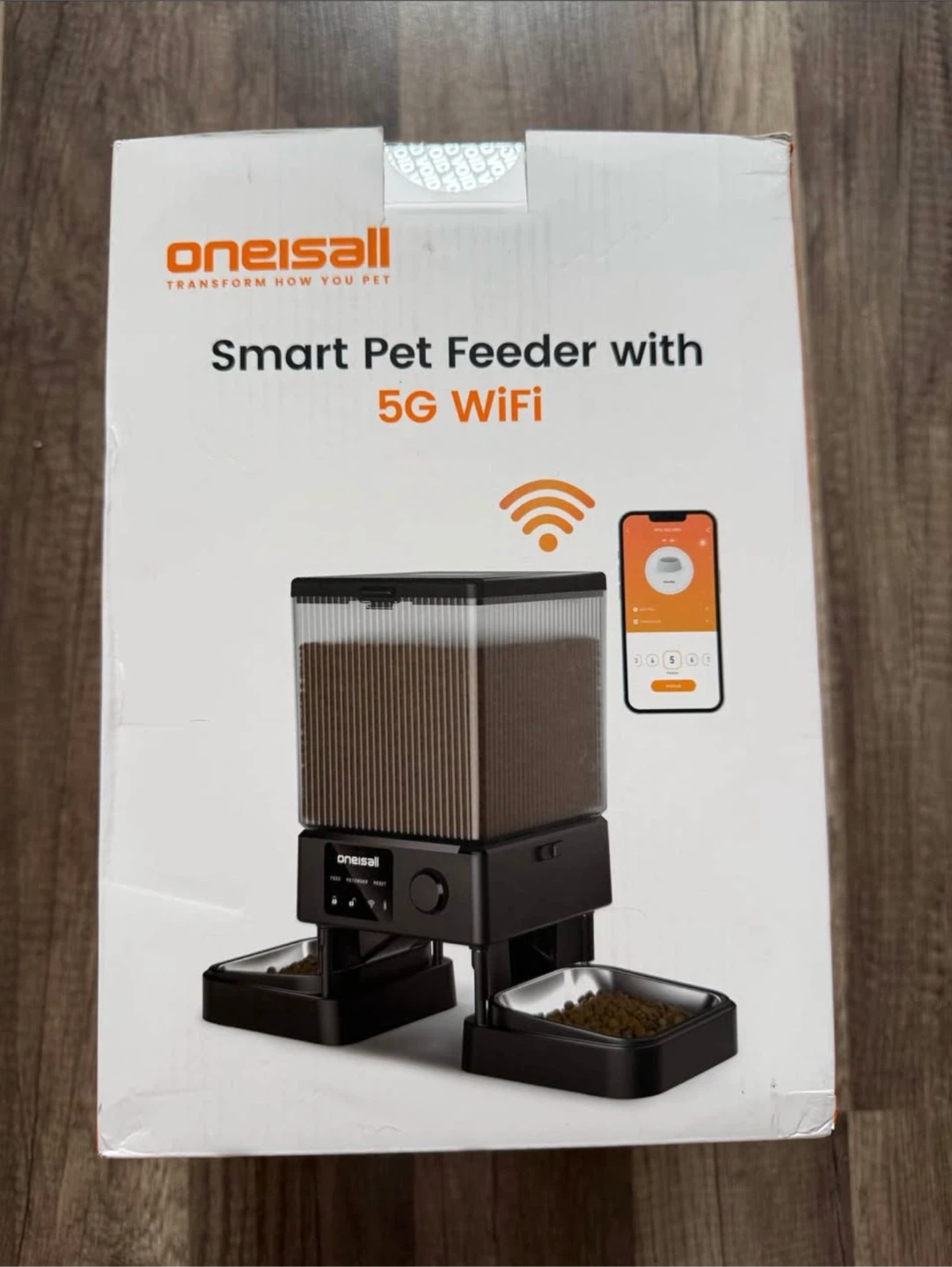 NEW Oneisall Smart Pet Feeder with 5G WiFi PFD-002 PRO