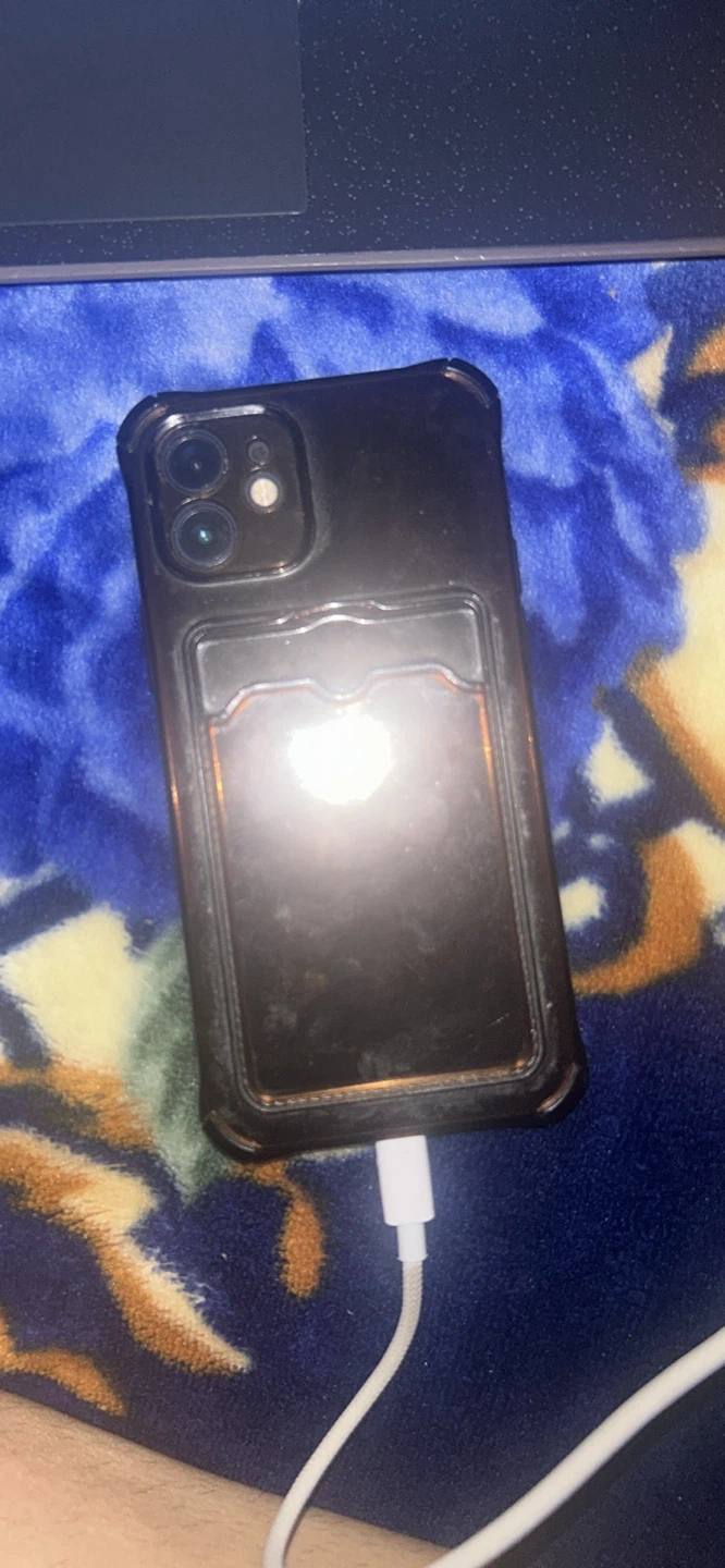 Black iPhone 12 Case with Card Holder