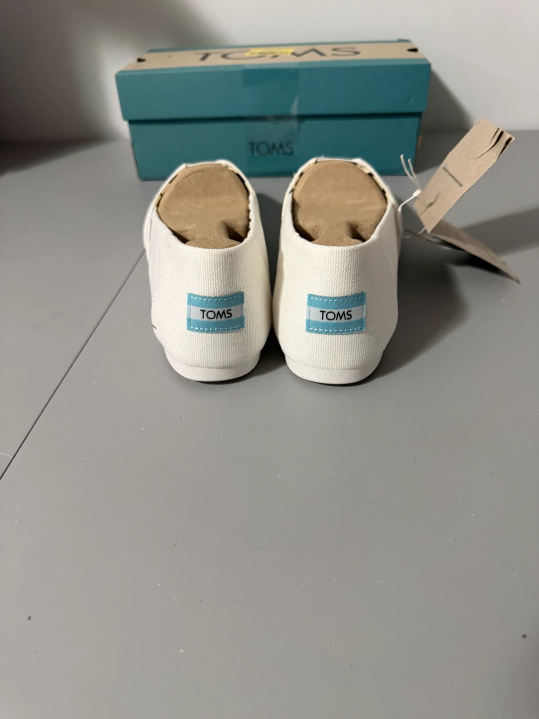 TOMS Alpargata White Recycled Cotton Canvas Shoes Size 9 NWT - photo 3