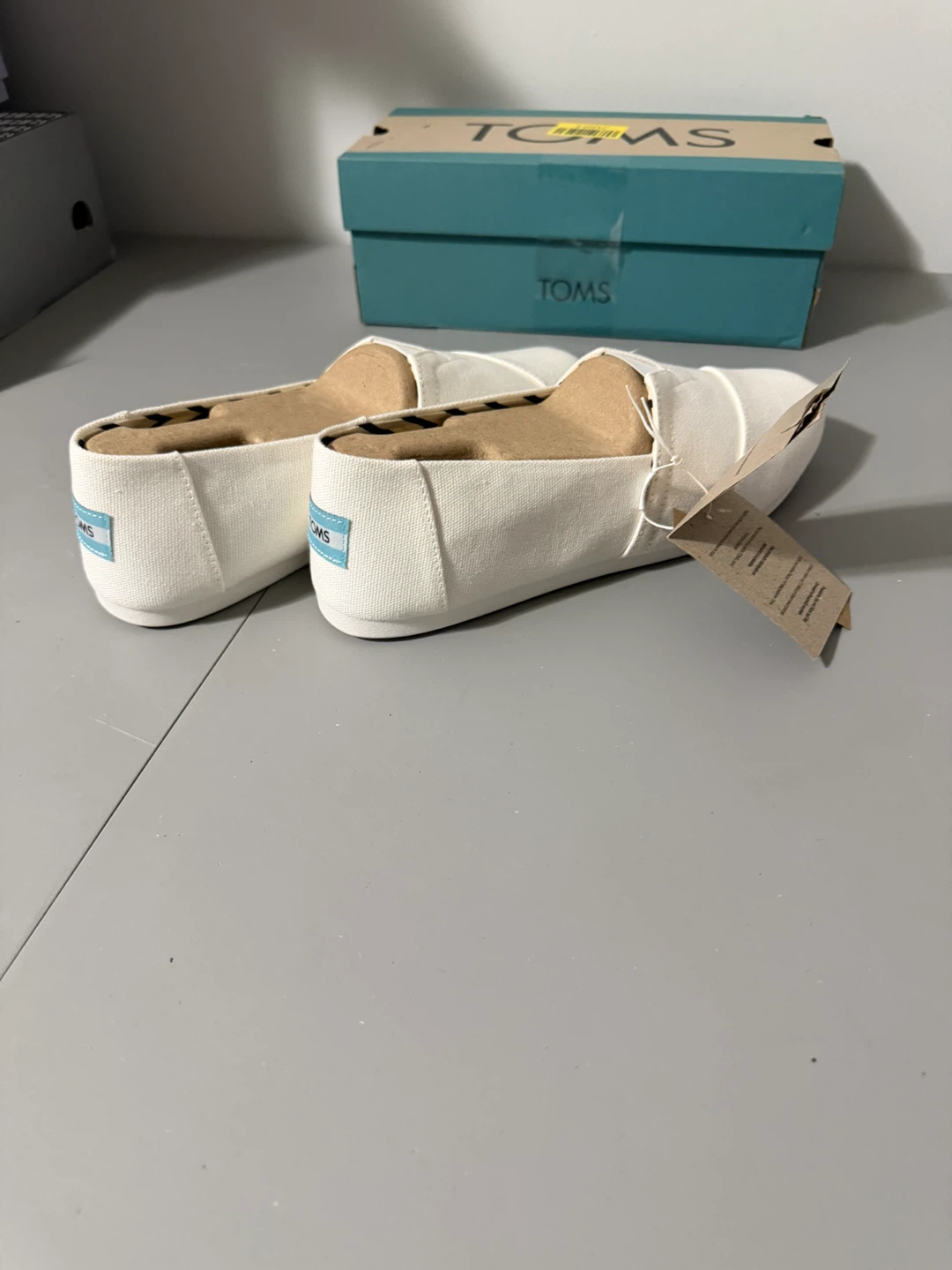 TOMS Alpargata White Recycled Cotton Canvas Shoes Size 9 NWT - photo 4