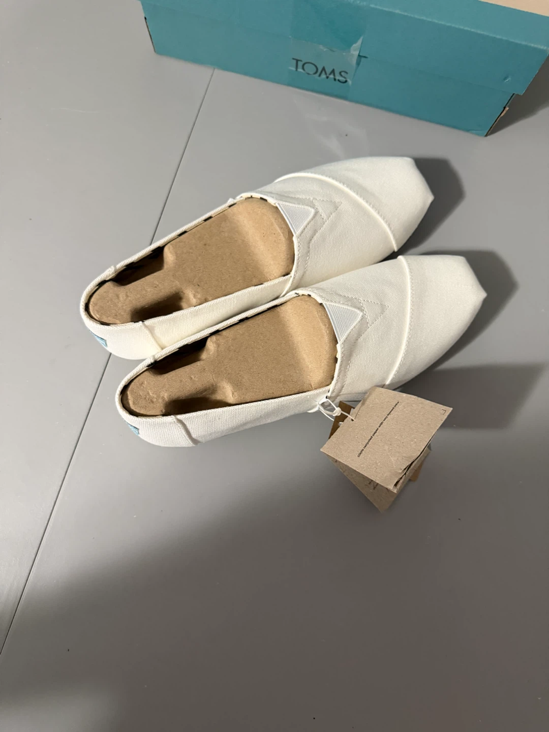 TOMS Alpargata White Recycled Cotton Canvas Shoes Size 9 NWT - photo 5