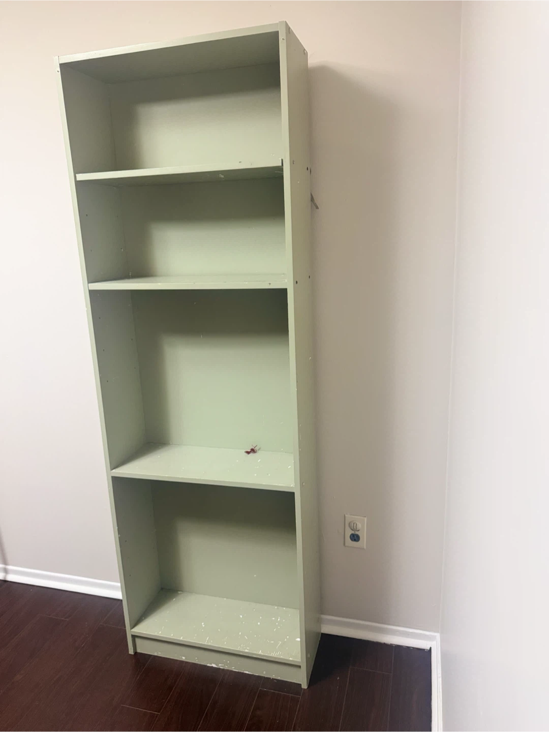 Light Green 5-Shelf Bookshelf
