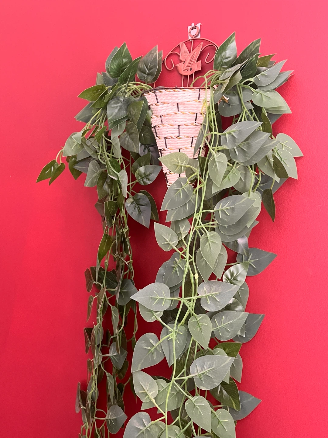 Wall Hanging Faux Plant Basket
