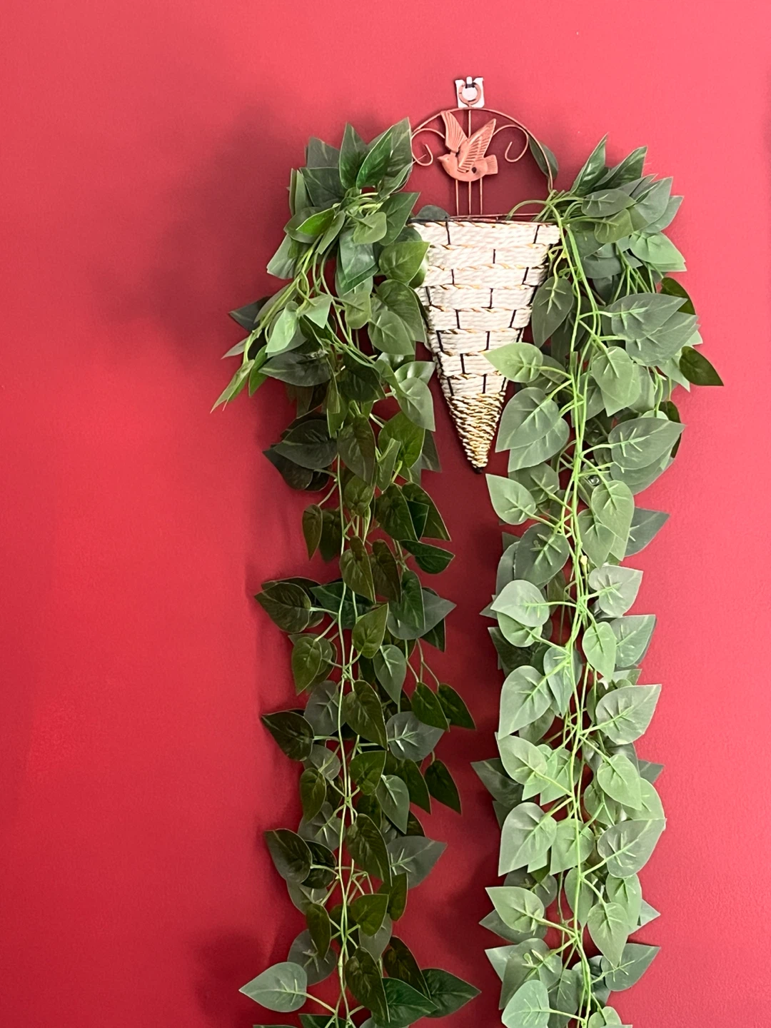 Wall Hanging Faux Plant Basket - photo 2