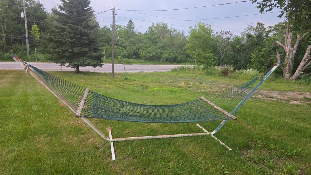 Green Mesh Hammock with Stand