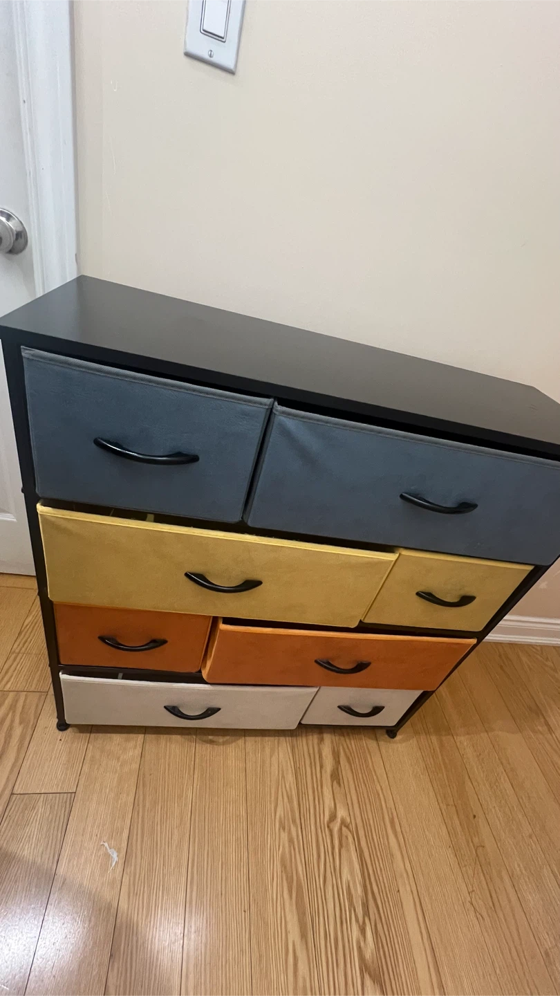 8 Drawer Fabric Dresser with Multi-Coloured Bins - photo 2