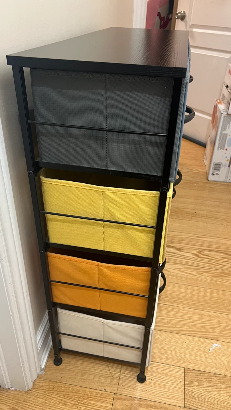 8 Drawer Fabric Dresser with Multi-Coloured Bins - photo 3
