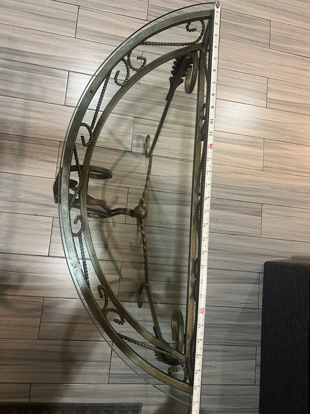 Glass and Metal Console Table - photo 5