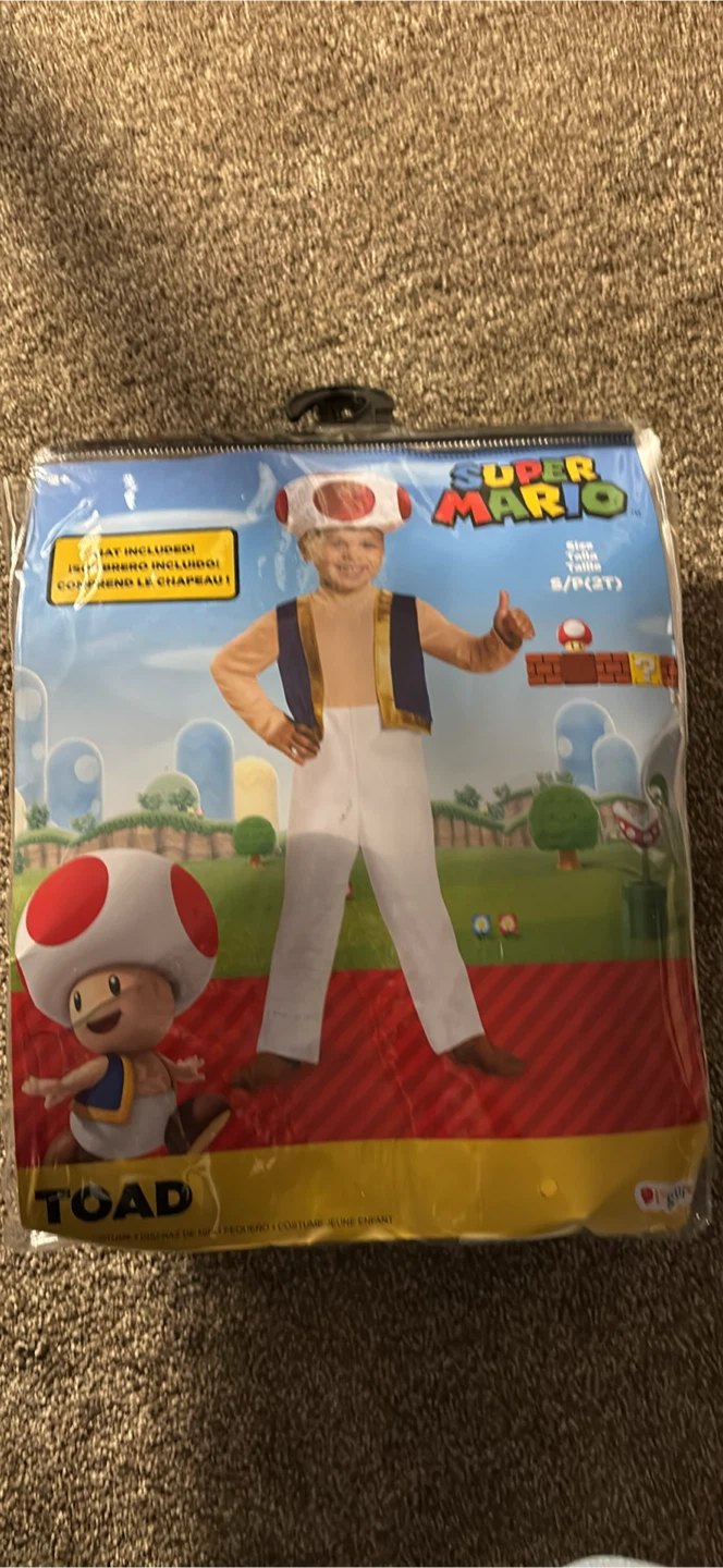 Super Mario Toad Costume S/P (2T)