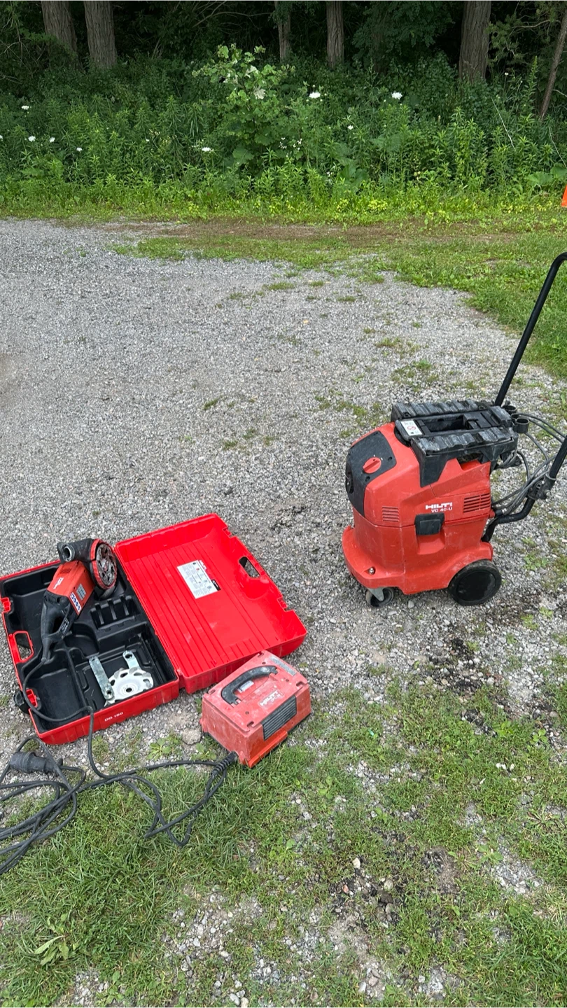 Hilti diamond concrete Grinder and Vacuum Set