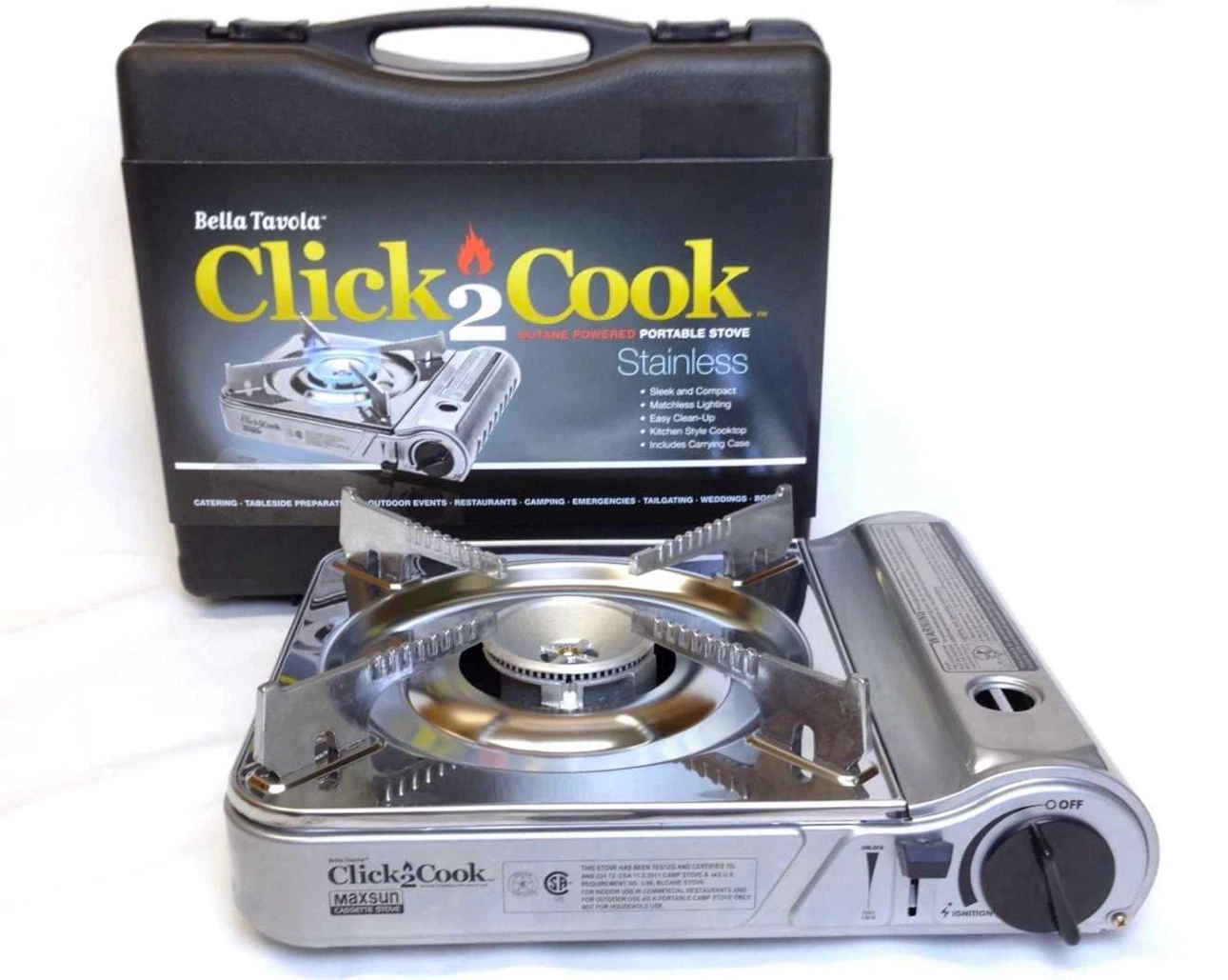 Bella Tavola Click 2 Cook Butane Powered Portable Stove - photo 4