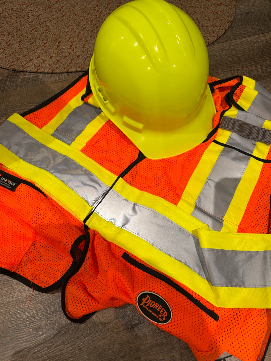Pioneer Safety Vest and Hard Hat