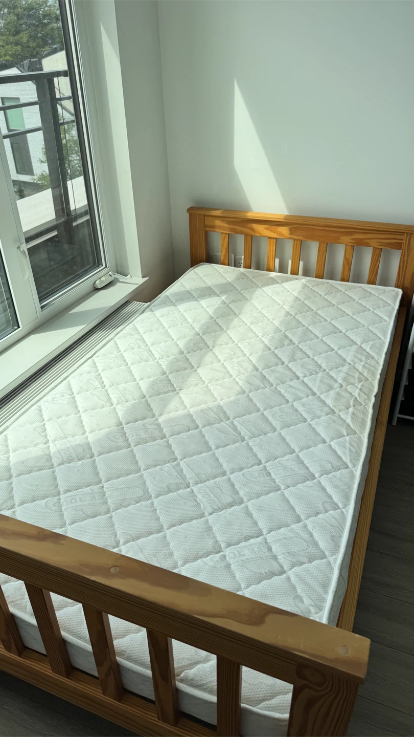 Wooden Bed Frame with Mattress - photo 2