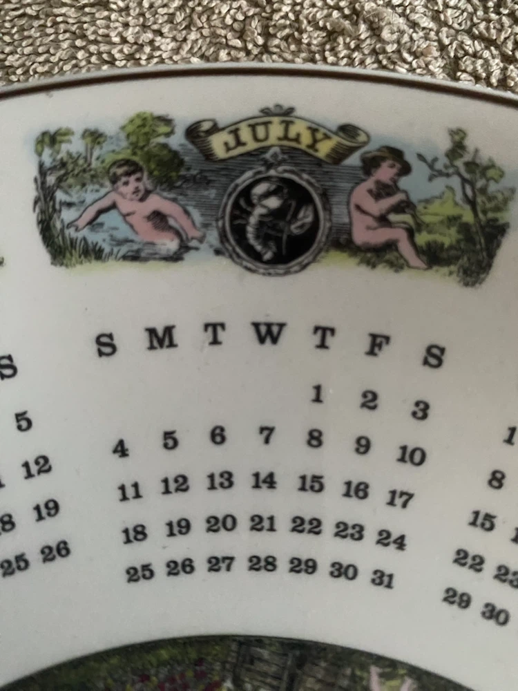 1971 Wedgwood Collector Calendar Plate - photo 4