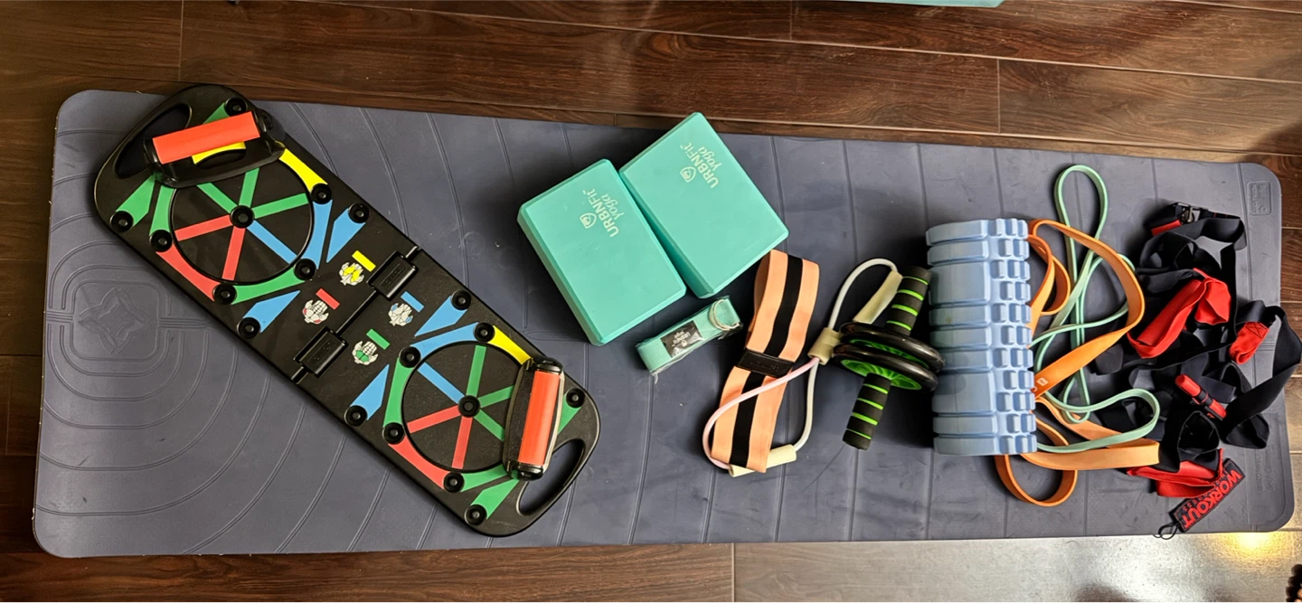 Home Gym Workout Set with Yoga Blocks