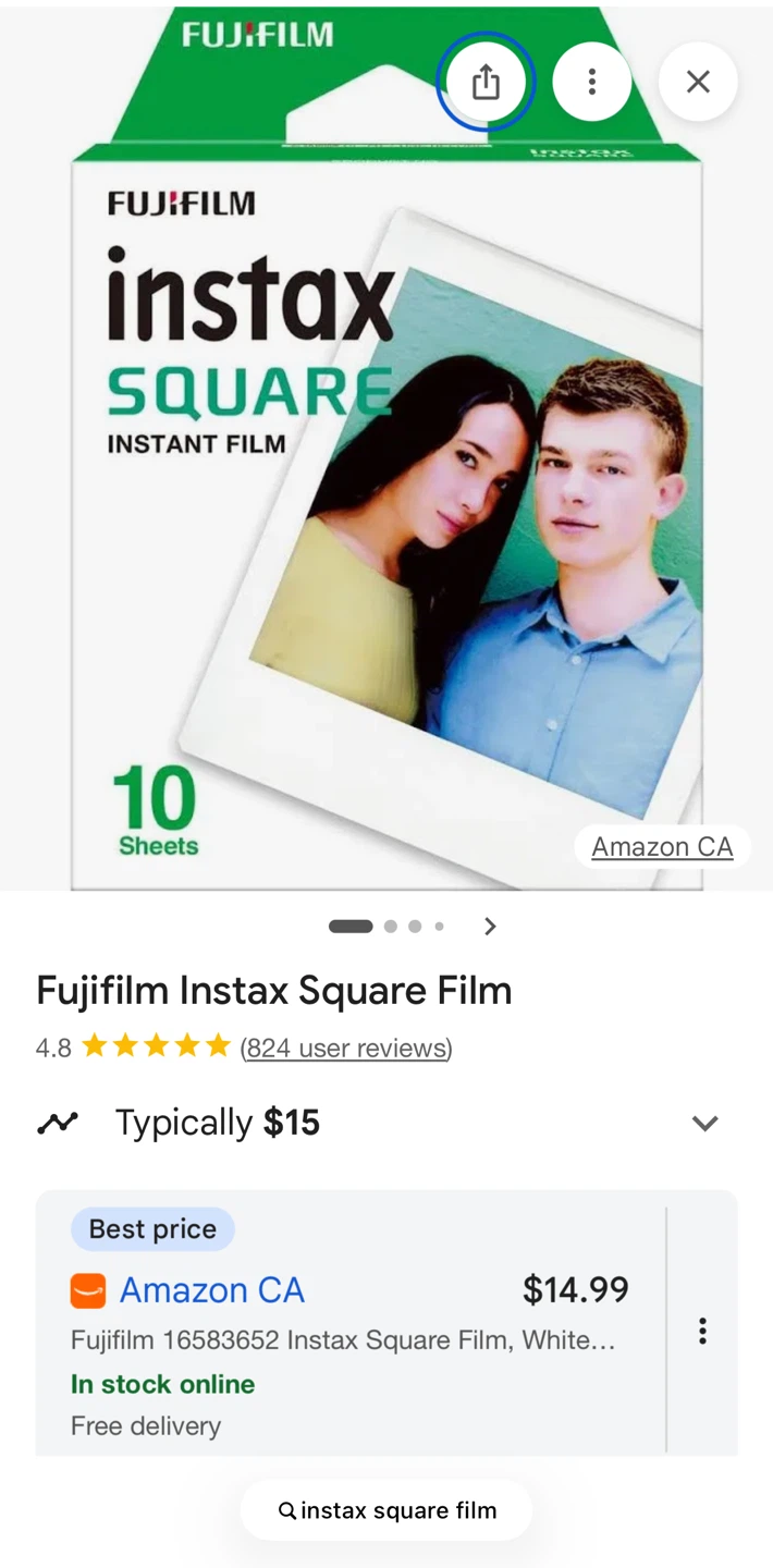 Fujifilm Instax Square Instant Film (10 Sheets) - photo 2
