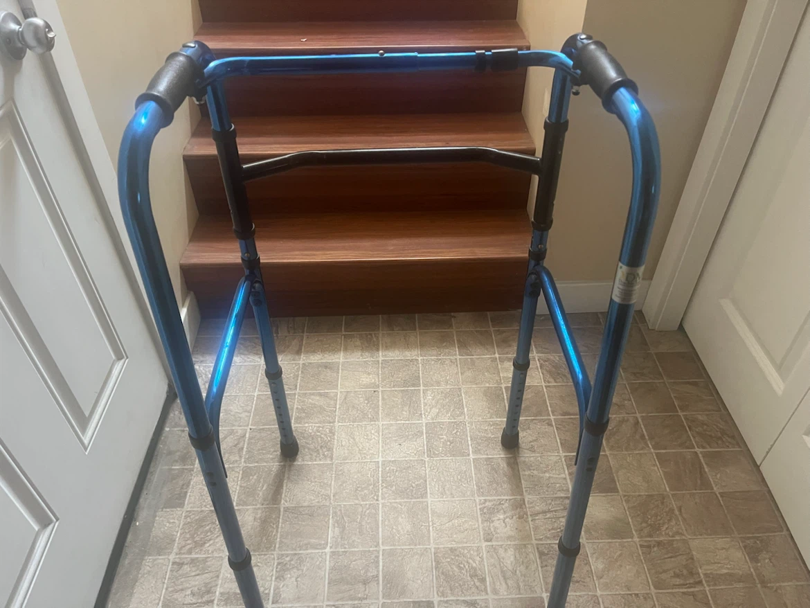 Blue Folding Walker - photo 2