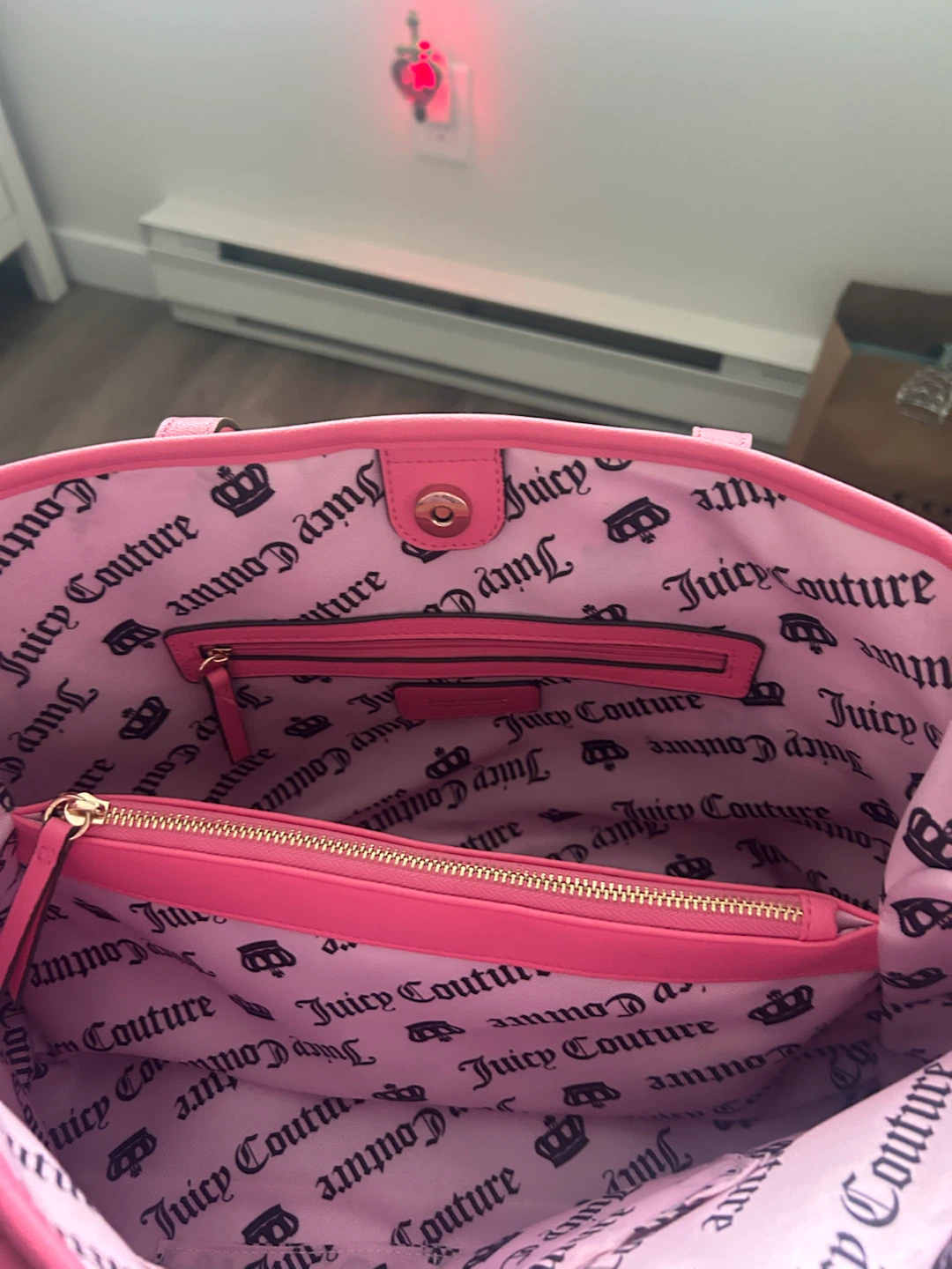 Juicy Couture Mint Green & Pink Tote Bag 🍒 - photo 4