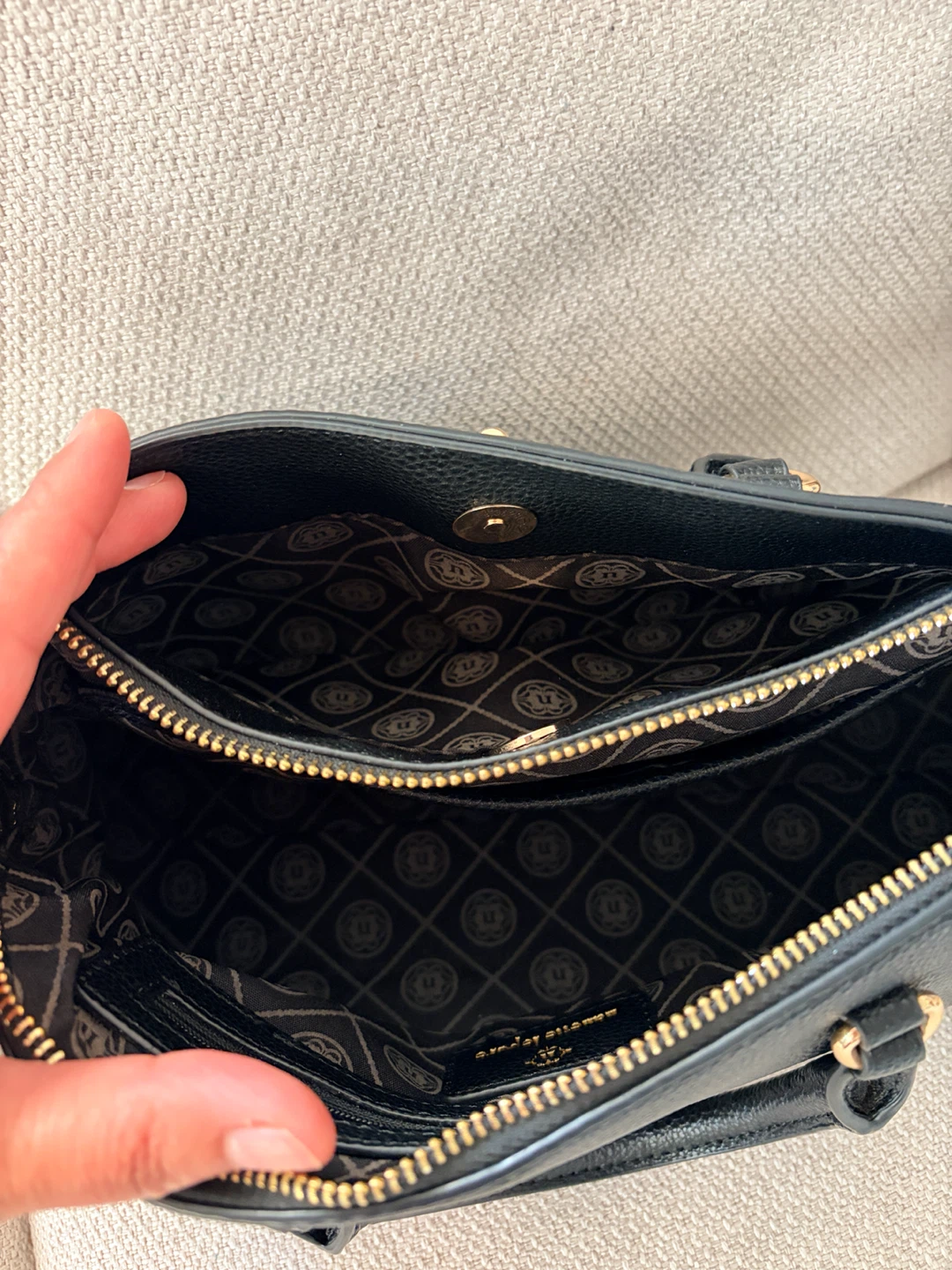 Black Nanette Lepore Satchel Bag with long and short straps - photo 3