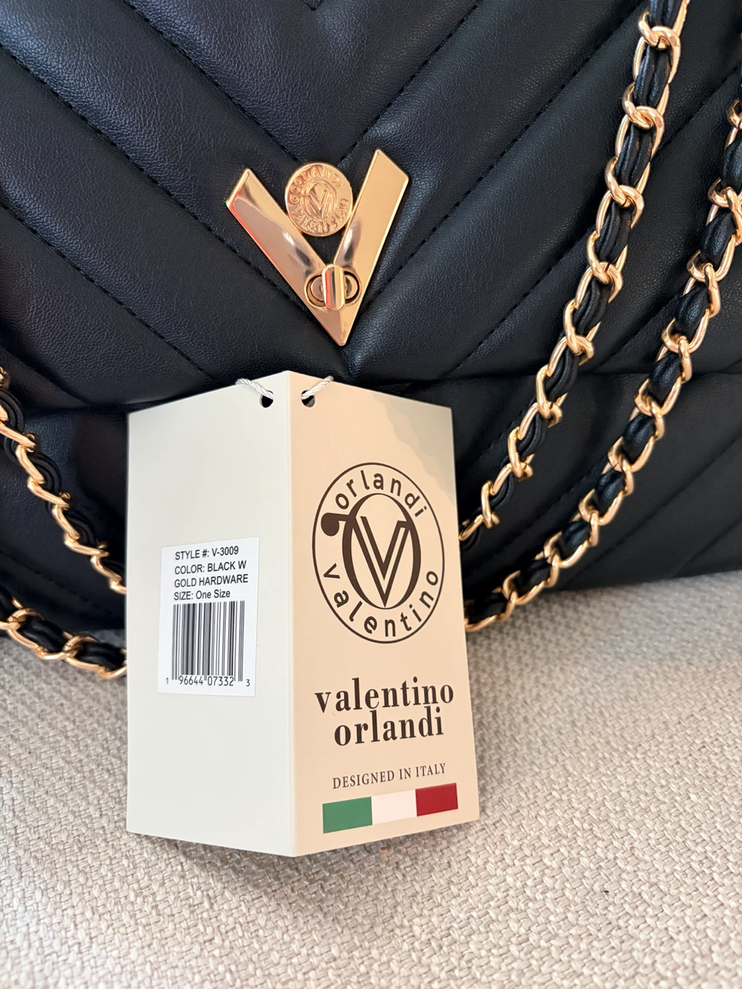 Valentino Orlandi Black Leather Shoulder Bag