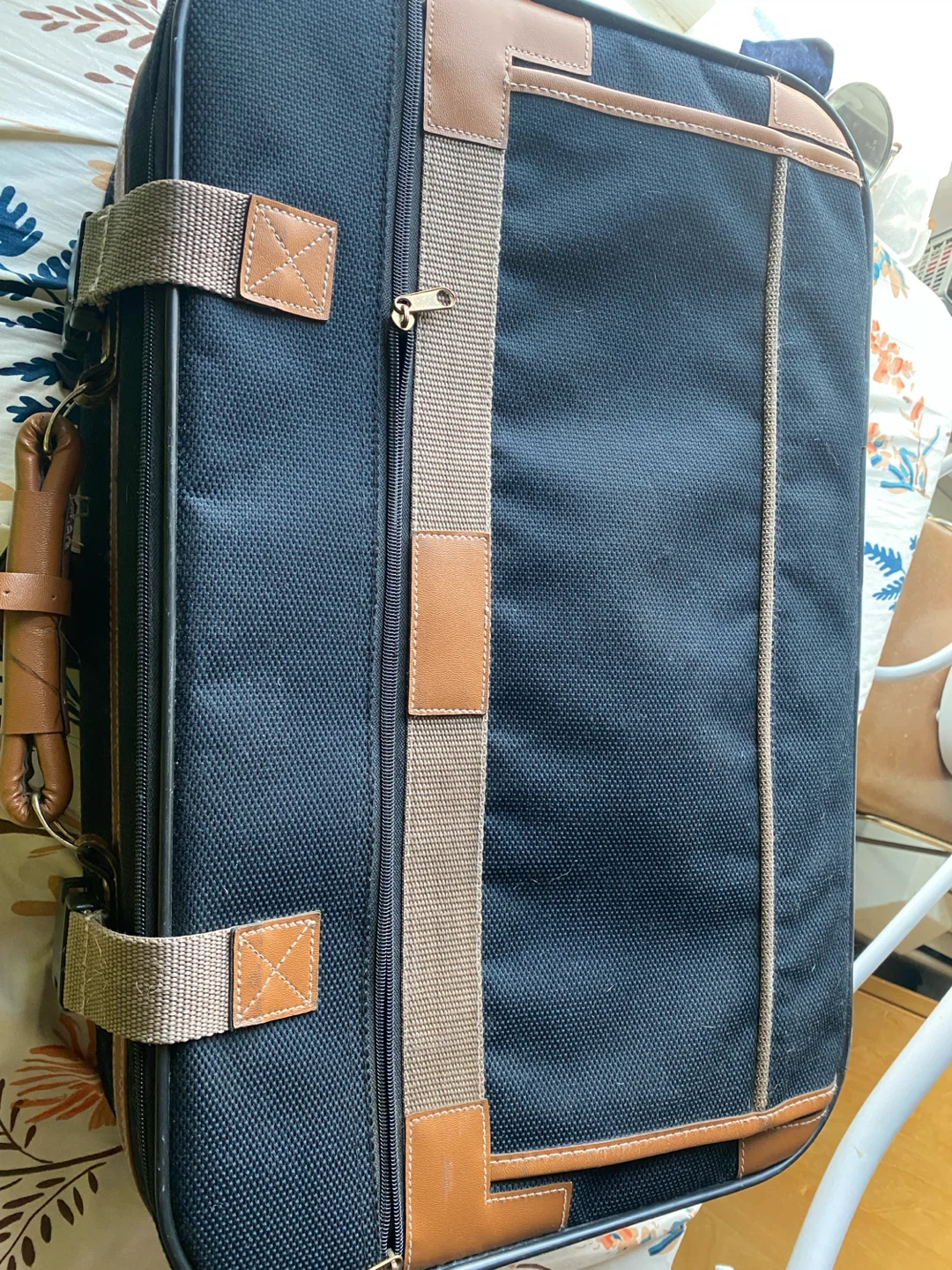 Black Carry-On Suitcase with Brown Accents - photo 3