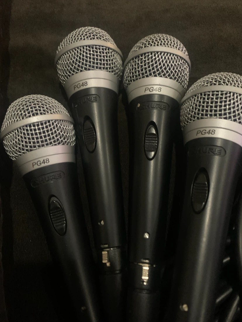 (4) Shure PG48-QTR Dynamic  $249 Pro With Cable