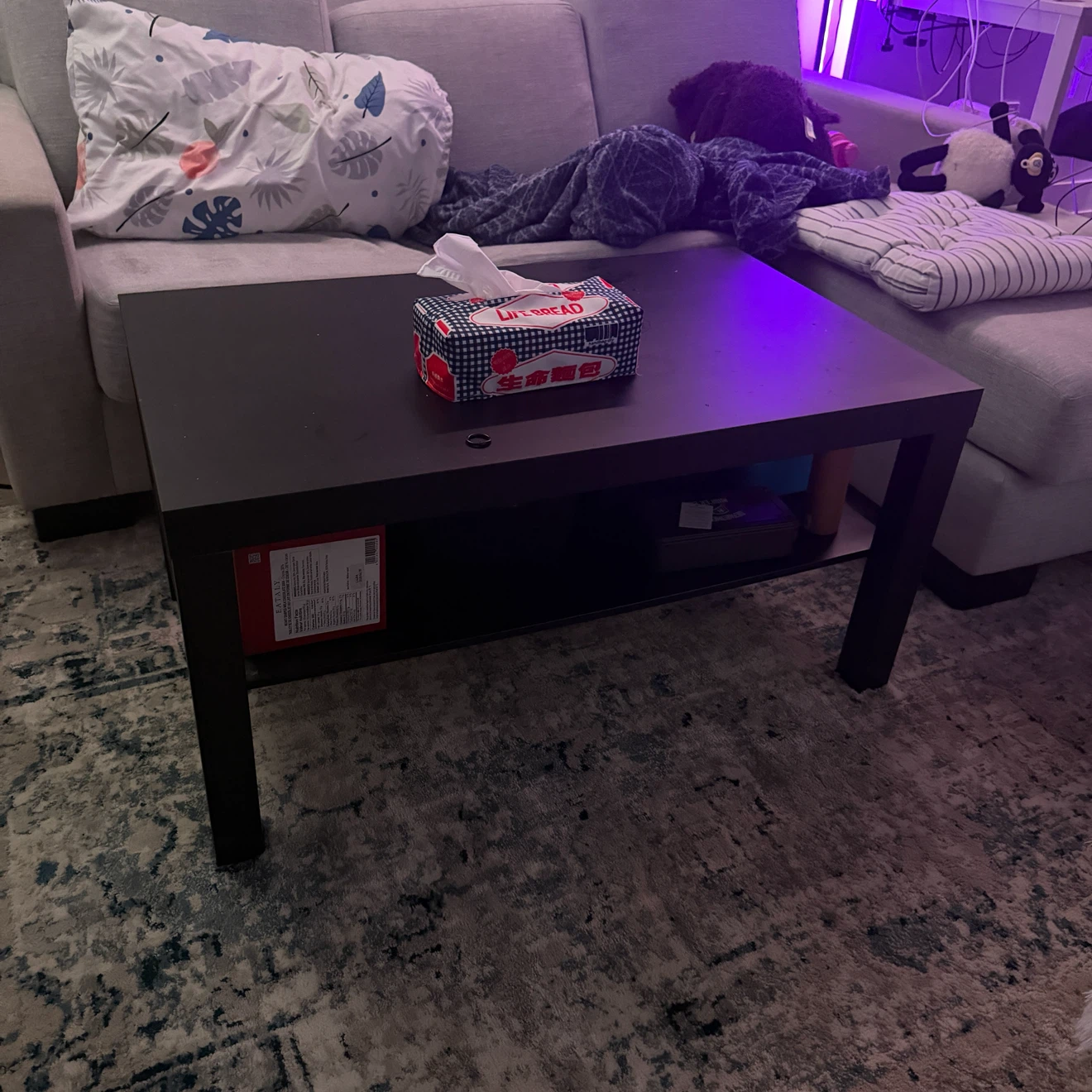 IKEA LACK Coffee Table - Black-Brown, 90x55 cm