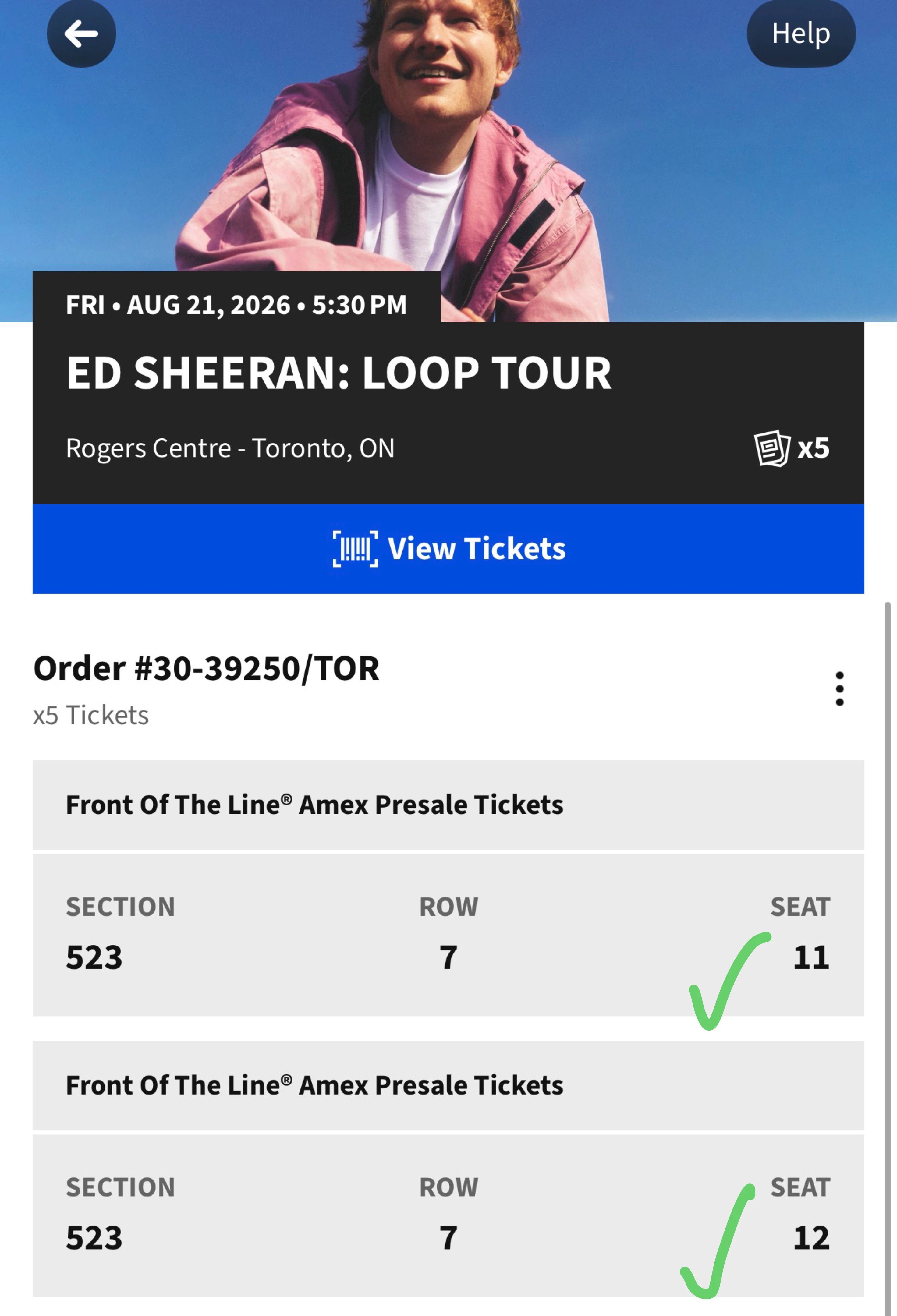 Ed Sheeran: Loop Tour Tickets - Fri Aug 21, 2026