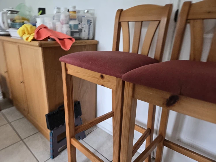 Set of 2 Wooden Bar Stools - photo 4