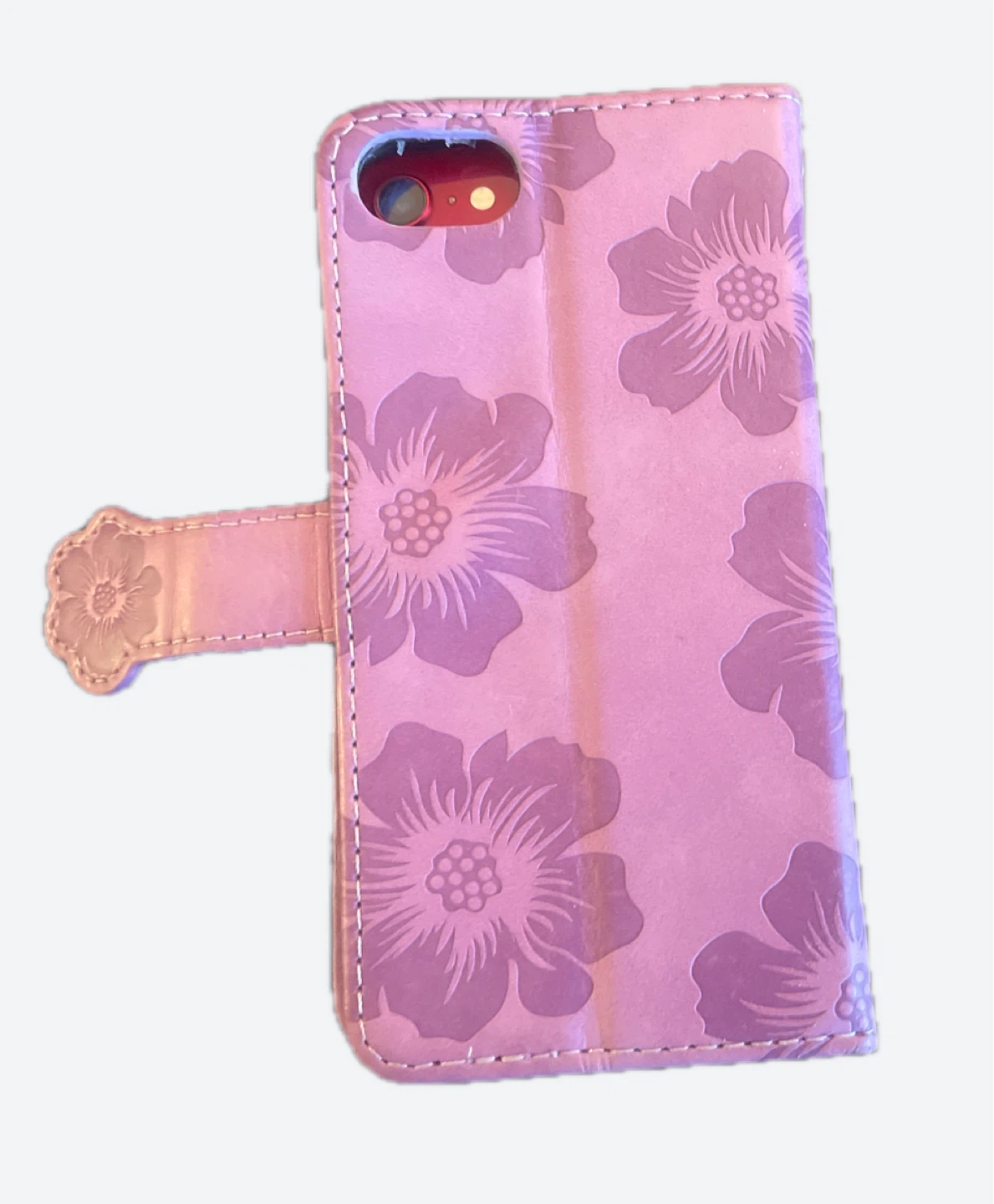 iPhone SE (3rd Gen) Red with Floral Flip Case - photo 4