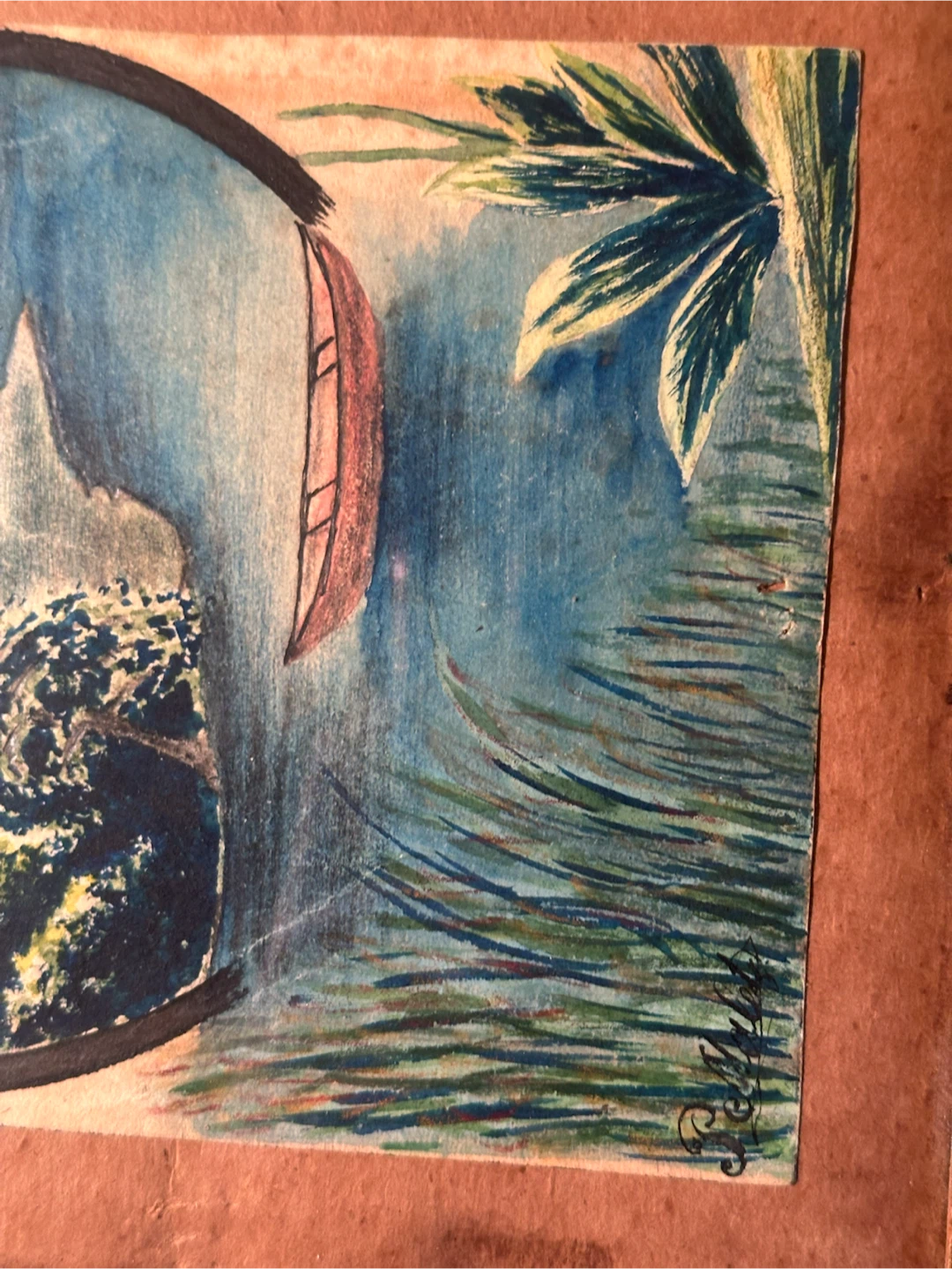 1935 Antique Folk Art Painting Kyiv Ukraine S. Scholtz - photo 3