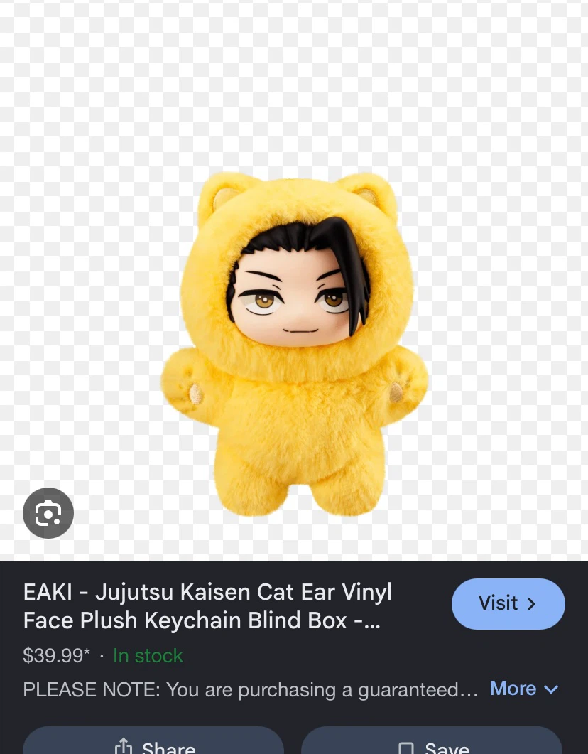 Jujitsu Kaisen Geto Cat Ear Plush - photo 2