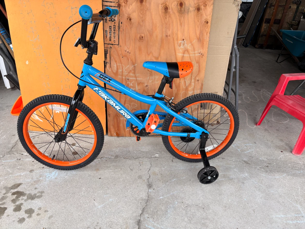 Nakamura BMX Kids Bike Blue Orange - photo 2