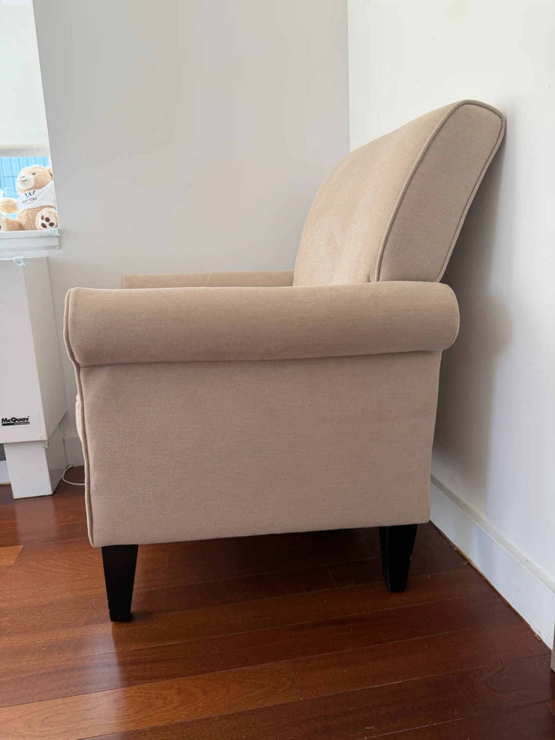 Beige Accent Chair with Nailhead Trim - photo 3